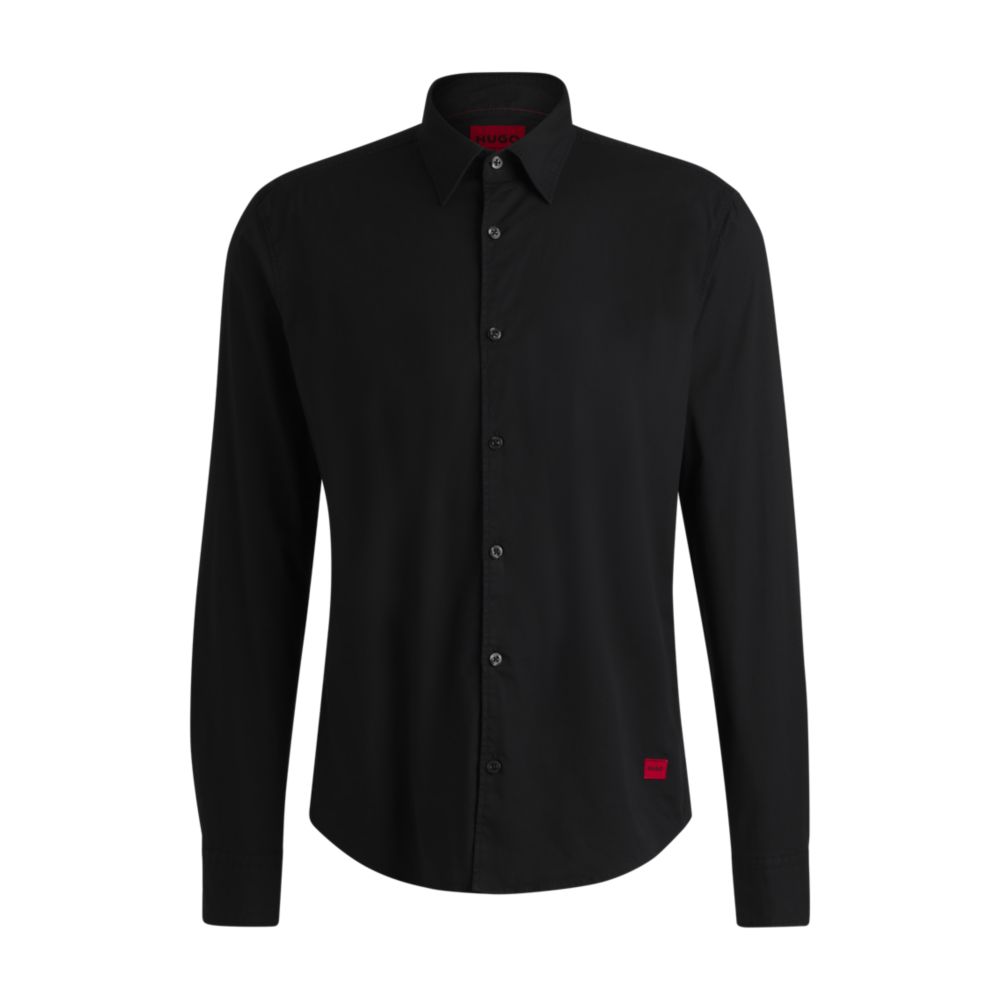 Рубашка облегающего кроя из эластичного хлопкового полотна HUGO, черный
Рубашка облегающего кроя из эластичного хлопкового полотна HUGO, черный