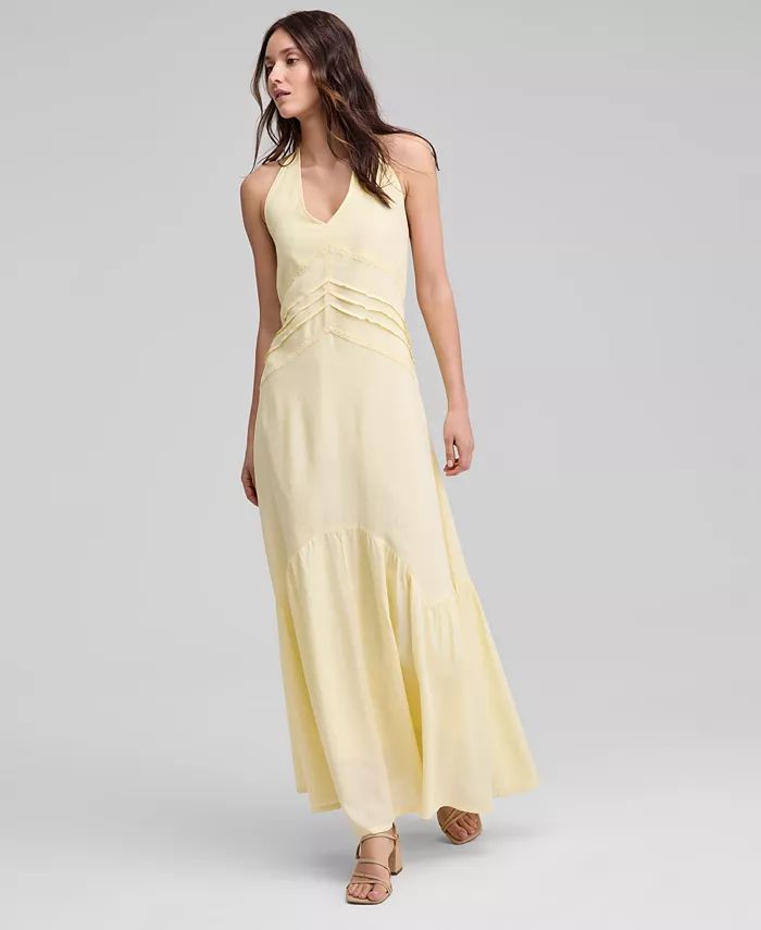 Женское макси-платье с защипами и плиссировкой на бретелях And Now This, желтый
Женское макси-платье с защипами и плиссировкой на бретелях And Now This, желтый