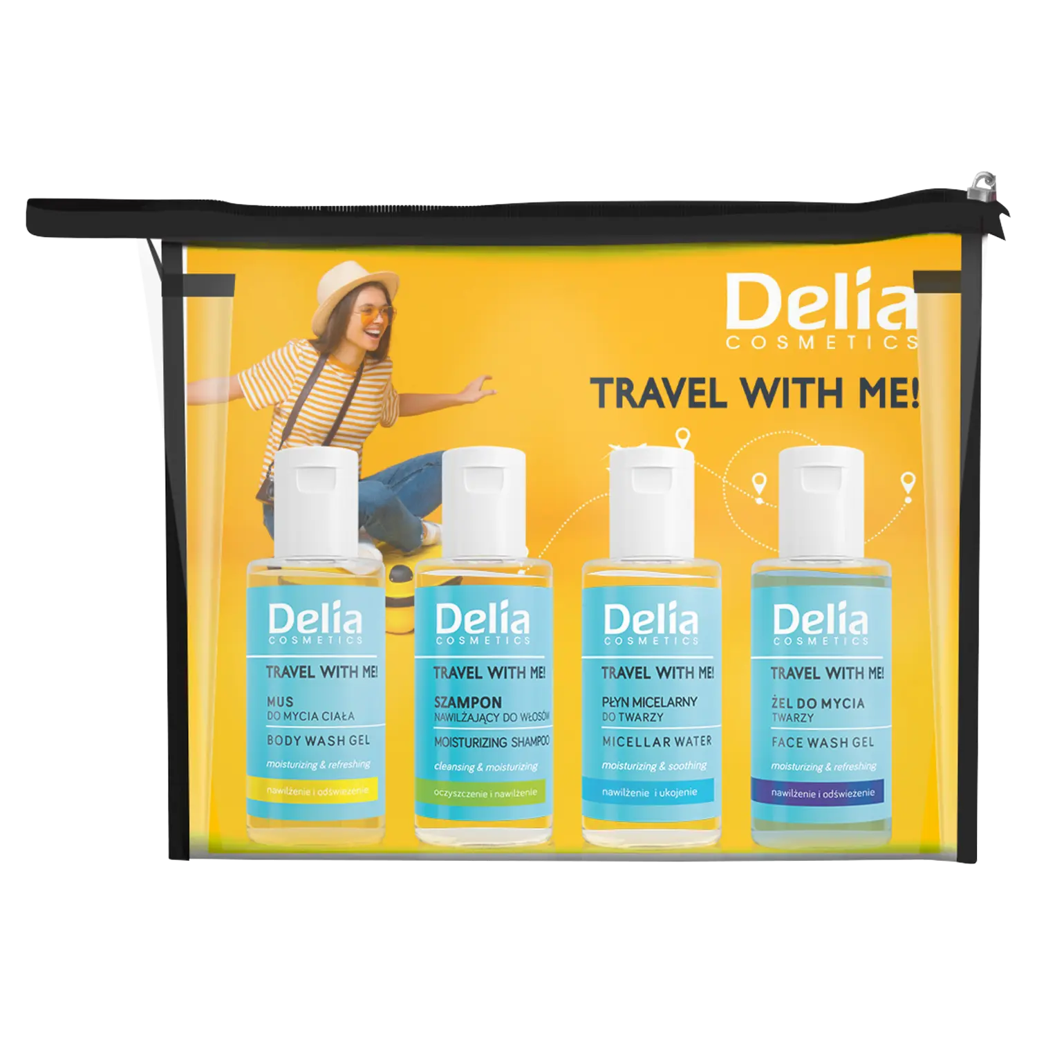 Набор: мусс для мытья тела Delia Travel With Me, 50 мл 
Набор: мусс для мытья тела Delia Travel With Me, 50 мл