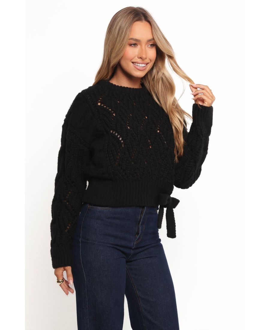 Женский вязаный свитер Birdie с завязками по бокам Petal and Pup, Black
Женский вязаный свитер Birdie с завязками по бокам Petal and Pup, Black