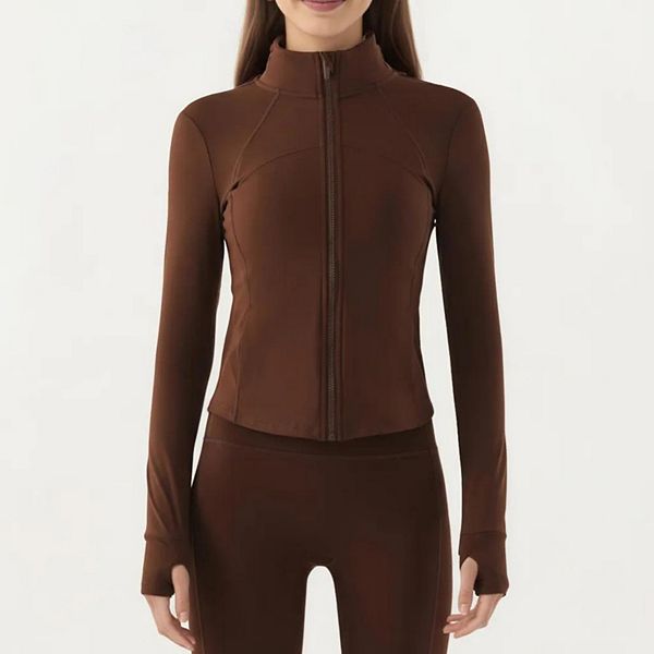 Женская облегающая спортивная куртка с длинным рукавом, полной молнией спереди, манжетами с отверстием для большого пальца и контурными швами Anna-Kaci, Brown
Женская облегающая спортивная куртка с длинным рукавом, полной молнией спереди, манжетами с отверстием для большого пальца и контурными швами Anna-Kaci, Brown