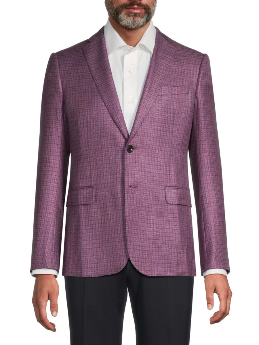 Однобортный вискозный блейзер Emporio Armani, фиолетовый
Однобортный вискозный блейзер Emporio Armani, фиолетовый