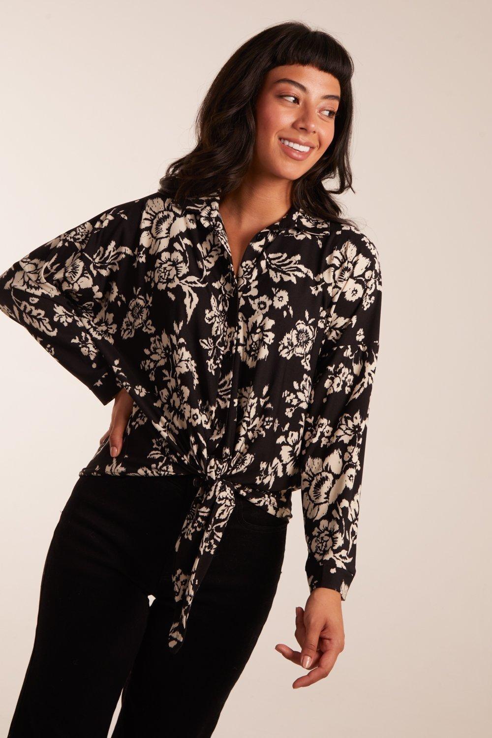 Рубашка оверсайз с завязкой спереди Blue Vanilla, черный
Рубашка оверсайз с завязкой спереди Blue Vanilla, черный