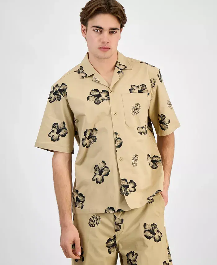 Мужская расслабленная рубашка Elligino с цветочным принтом и кнопками, выполненная из эластичной ткани Hugo Boss, коричневый/бежевый
Мужская расслабленная рубашка Elligino с цветочным принтом и кнопками, выполненная из эластичной ткани Hugo Boss, коричневый/бежевый