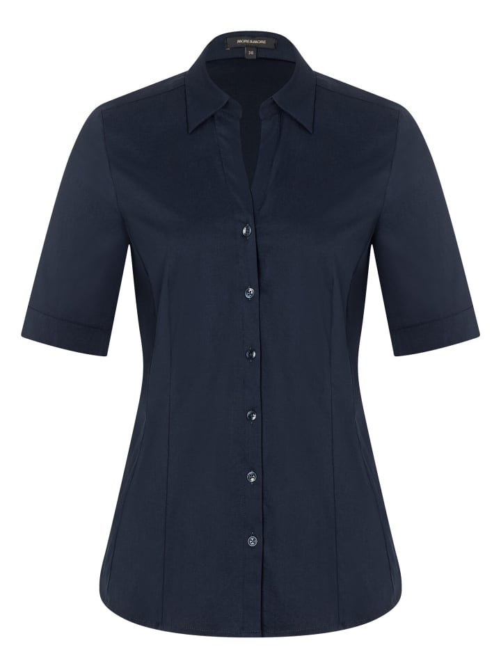 Блузка из хлопкового эластичного хлопка темно-синего цвета More & More
Блузка из хлопкового эластичного хлопка темно-синего цвета More & More