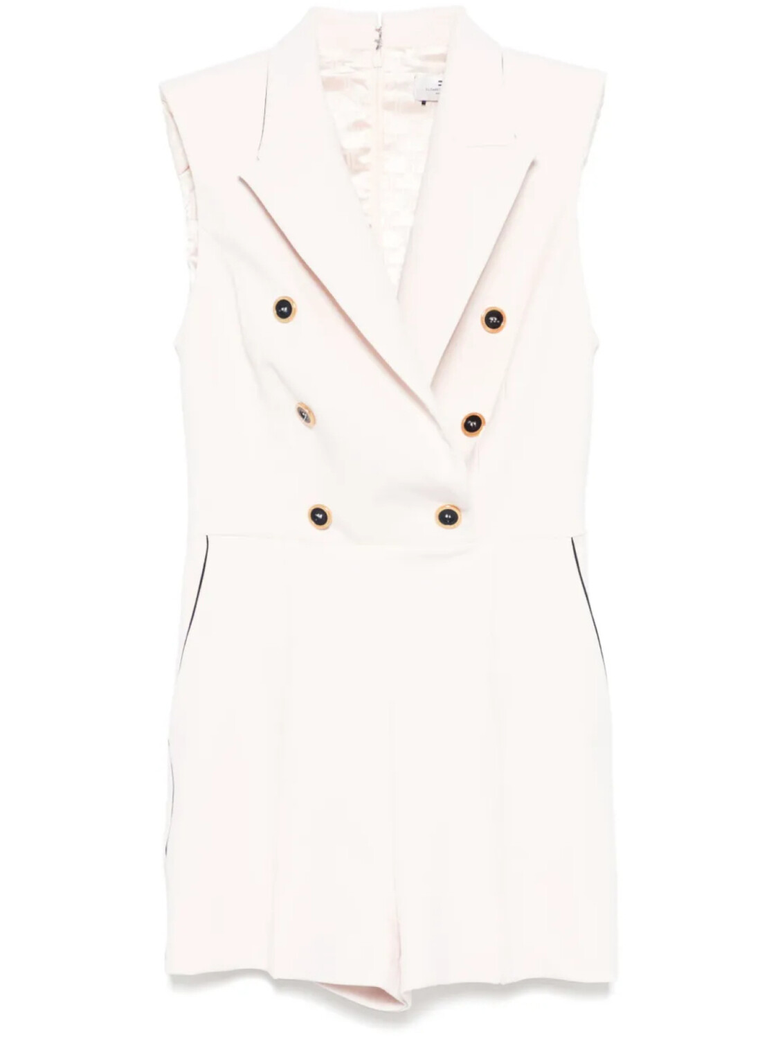 Двубортный комбинезон из крепа Elisabetta Franchi, нейтральный
Двубортный комбинезон из крепа Elisabetta Franchi, нейтральный