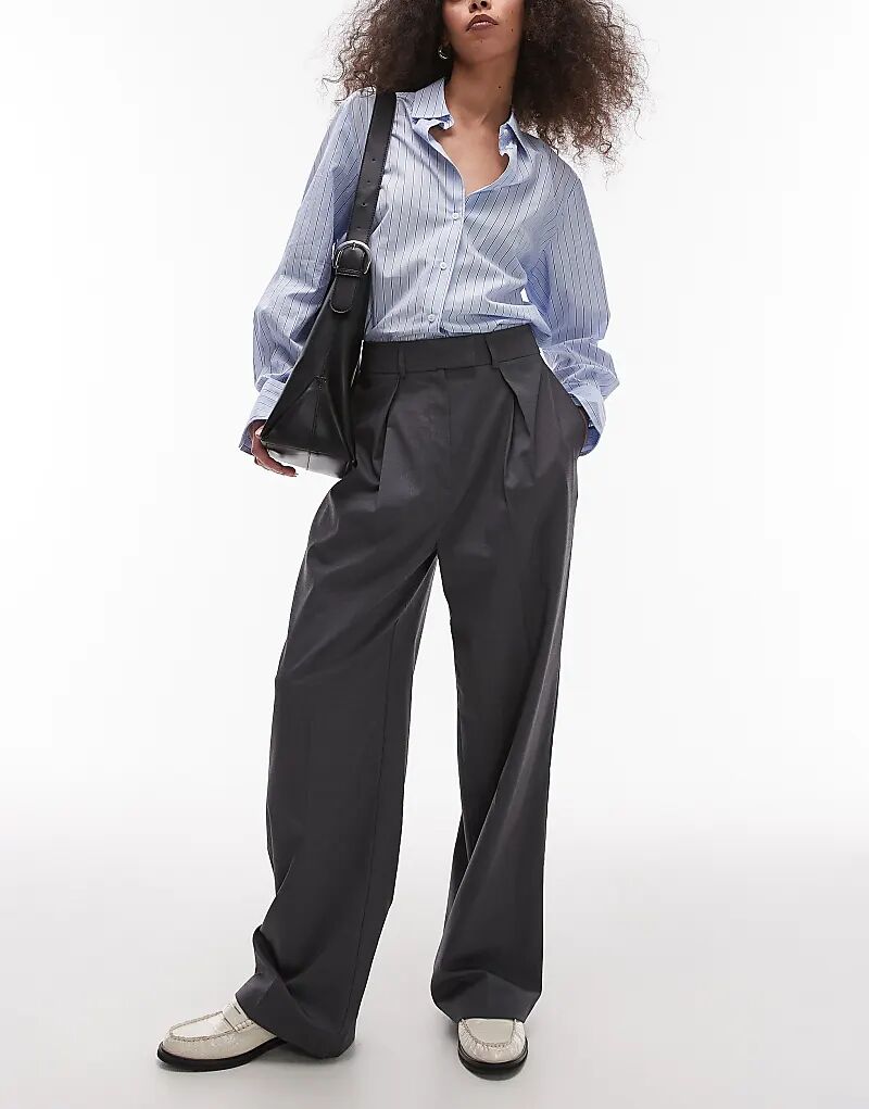 Широкие брюки в стиле к орд, цвета древесного угля. Topshop
Широкие брюки в стиле к орд, цвета древесного угля. Topshop