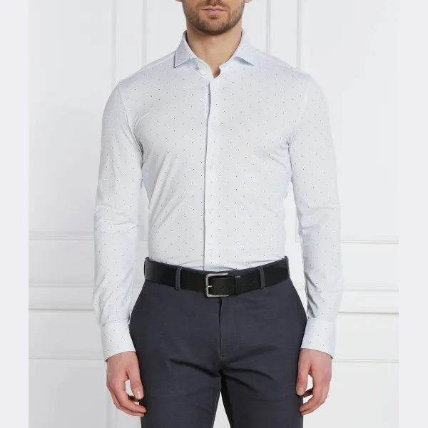 Рубашка узкого кроя с узором P-hank Boss, белый
Рубашка узкого кроя с узором P-hank Boss, белый