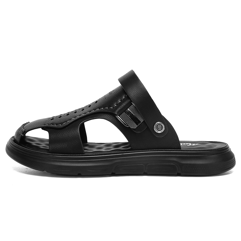 Мужские сандалии с закрытым носком, устойчивые к истиранию Mulinsen, Black 
Мужские сандалии с закрытым носком, устойчивые к истиранию Mulinsen, Black