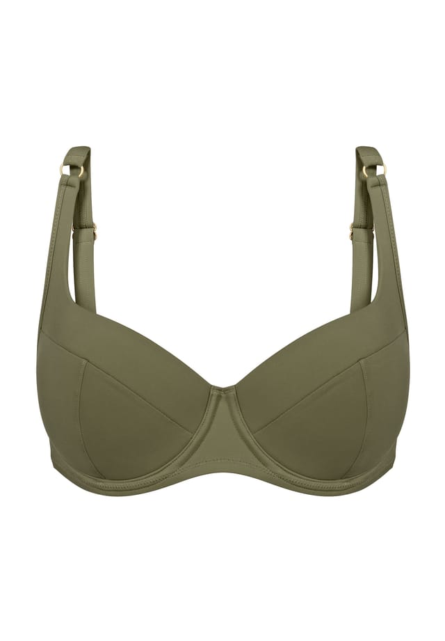 Верх бикини на косточках летний твист Triumph, зеленый
Верх бикини на косточках летний твист Triumph, зеленый