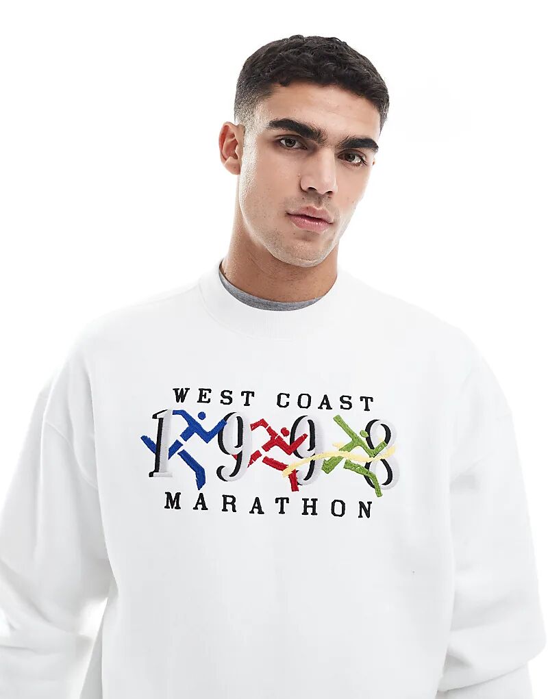 Hollister – Белая толстовка с полумолнией 
Hollister – Белая толстовка с полумолнией