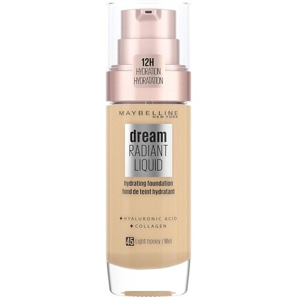 Maybelline Dream Radiant Liquid Hydrating Foundation с гиалуроновой кислотой и коллагеном 45 Light Honey Maybelline New York
Maybelline Dream Radiant Liquid Hydrating Foundation с гиалуроновой кислотой и коллагеном 45 Light Honey Maybelline New York
