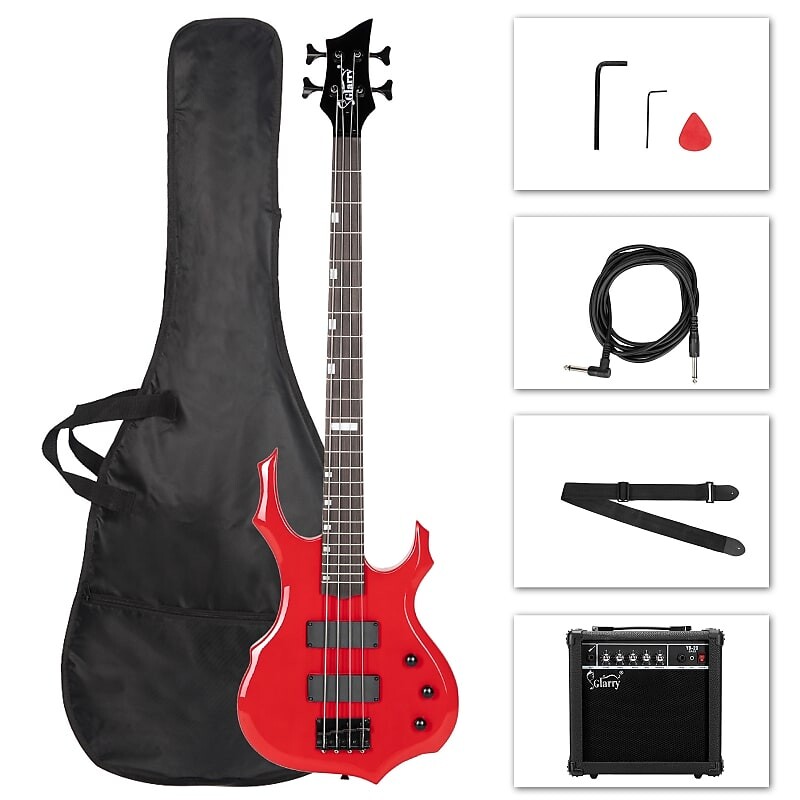 Басс гитара Glarry Red Burning Fire Electric Bass Guitar HH Pickups + 20W Amplifier
Басс гитара Glarry Red Burning Fire Electric Bass Guitar HH Pickups + 20W Amplifier