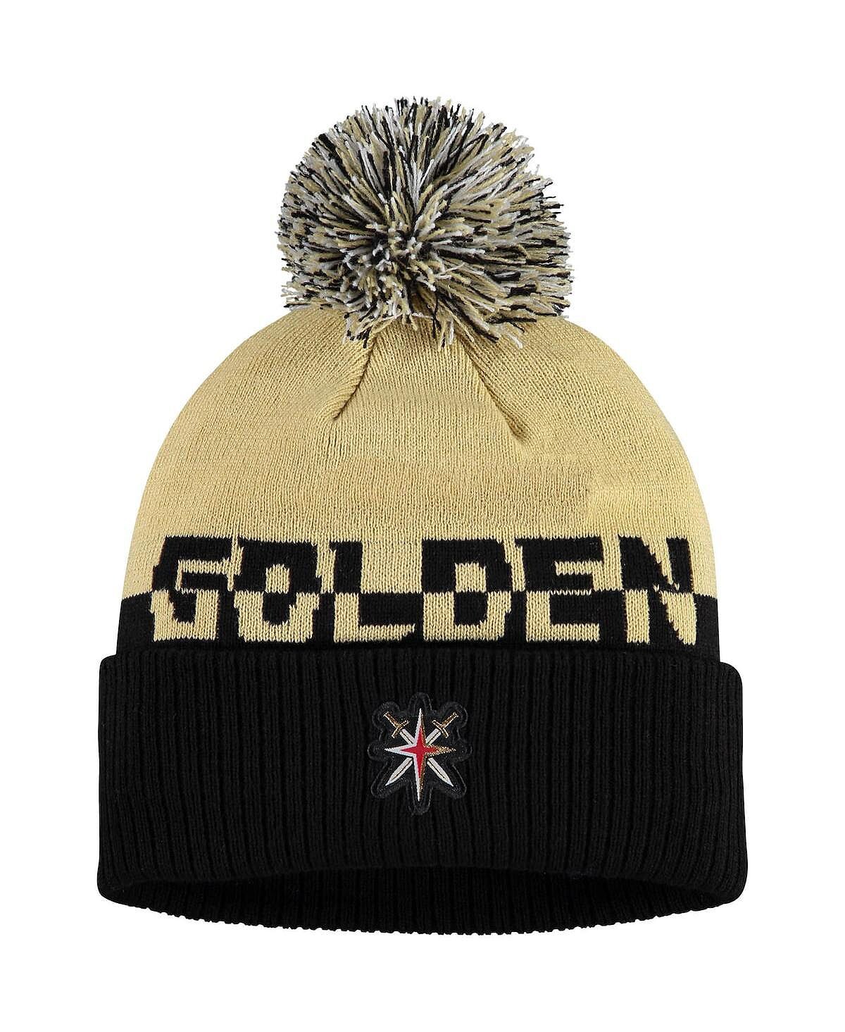 Мужская золотистая, черная вязаная шапка Vegas Golden Knights Cold.Rdy с манжетами и помпоном adidas
Мужская золотистая, черная вязаная шапка Vegas Golden Knights Cold.Rdy с манжетами и помпоном adidas