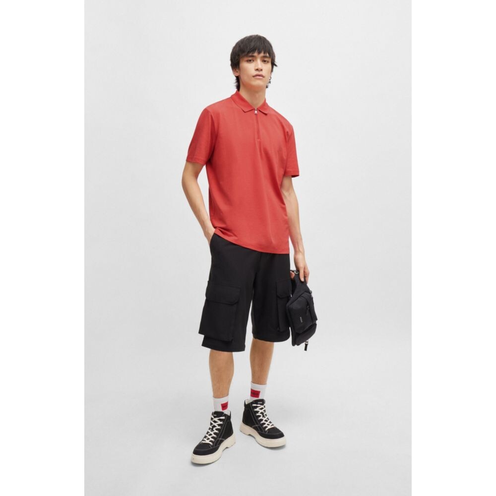 Рубашка-поло из смесового хлопка с планкой на молнии Hugo, красный
Рубашка-поло из смесового хлопка с планкой на молнии Hugo, красный