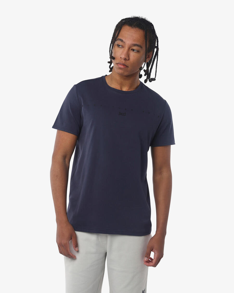 JAKED Мужская темно-синяя синтетическая футболка для фитнеса
JAKED Мужская темно-синяя синтетическая футболка для фитнеса