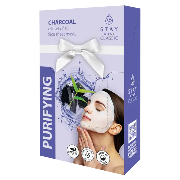 Очищающая угольная маска для лица, 10 шт./1 упаковка. Stay Well Purifying
Очищающая угольная маска для лица, 10 шт./1 упаковка. Stay Well Purifying