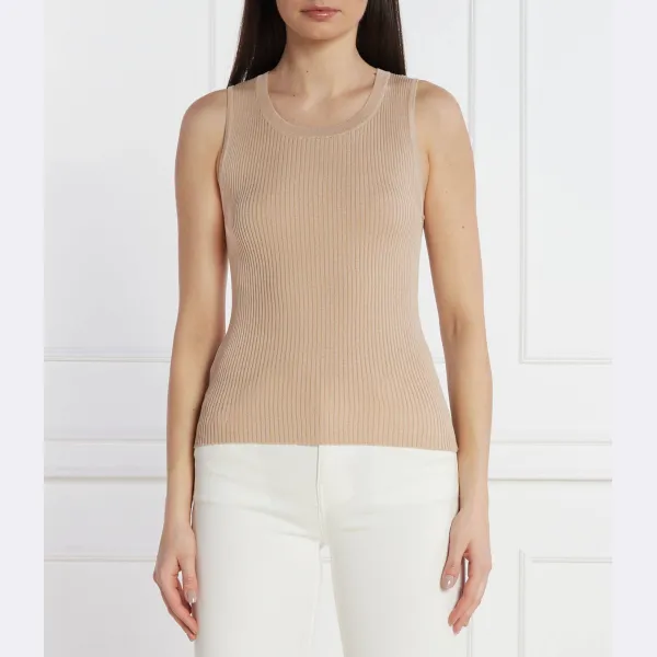 Шелковый топ узкого кроя Pinko, бежевый
Шелковый топ узкого кроя Pinko, бежевый