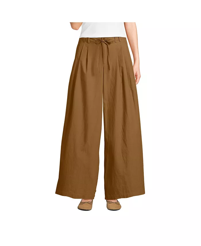 Женские поплиновые брюки со средней посадкой и складками Lands' End, коричневый
Женские поплиновые брюки со средней посадкой и складками Lands' End, коричневый