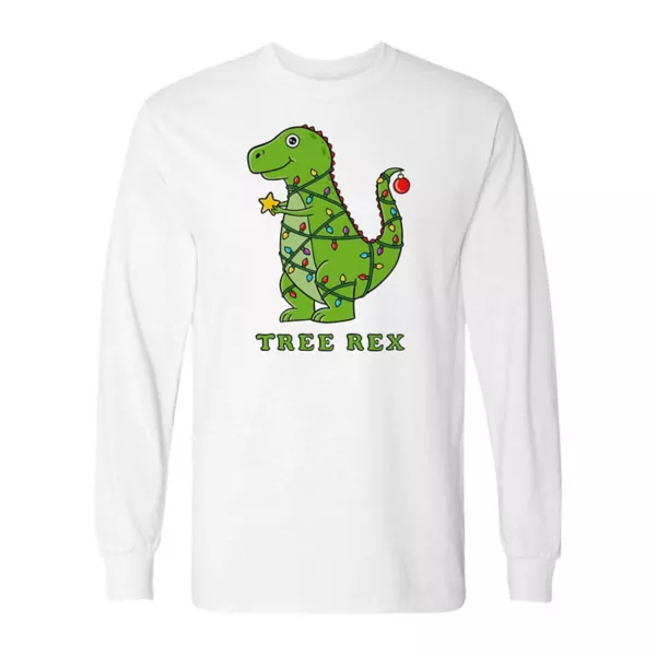 Мужская рождественская футболка с длинным рукавом и принтом динозавра Licensed Character, белый
Мужская рождественская футболка с длинным рукавом и принтом динозавра Licensed Character, белый