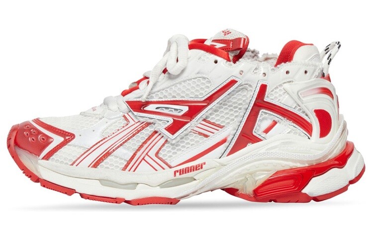 Кроссовки мужские Balenciaga Runner, белый / красный 
Кроссовки мужские Balenciaga Runner, белый / красный