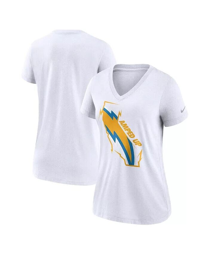 Белая женская футболка с v-образным вырезом Los Angeles Chargers Hometown Collection Tri-Blend Nike
Белая женская футболка с v-образным вырезом Los Angeles Chargers Hometown Collection Tri-Blend Nike