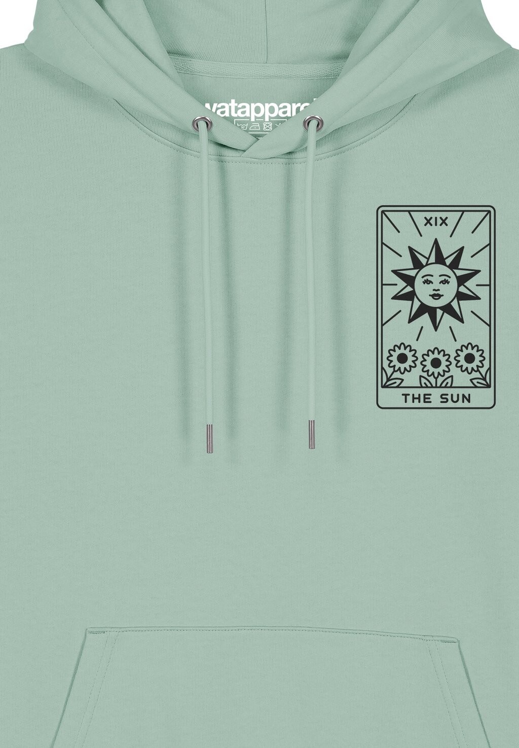 Толстовка с капюшоном TAROT THE SUN watapparel, бирюзовый 
Толстовка с капюшоном TAROT THE SUN watapparel, бирюзовый