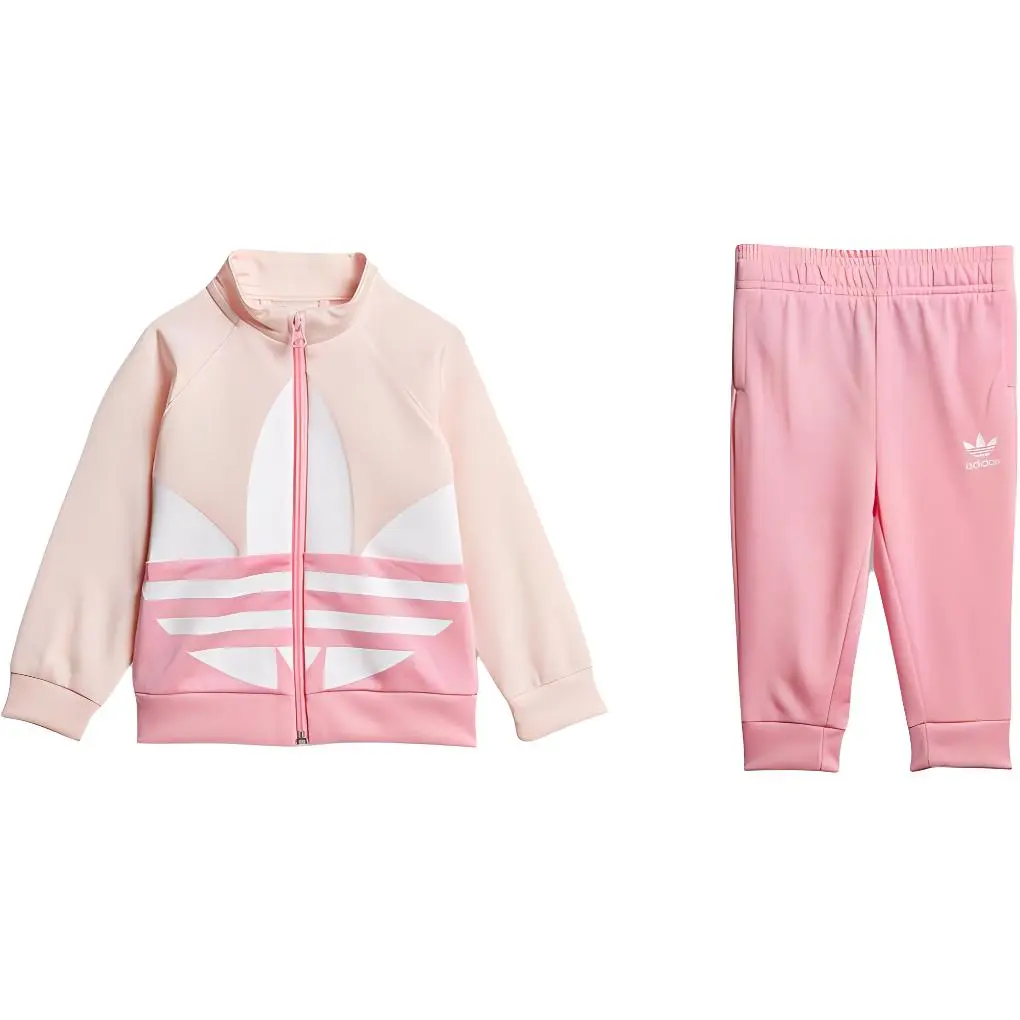 Повседневная спортивная одежда для малышей Adidas Originals, Абрикосовый и Розовый 
Повседневная спортивная одежда для малышей Adidas Originals, Абрикосовый и Розовый