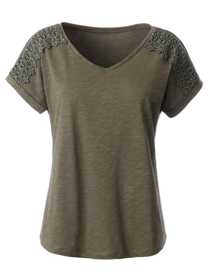 Рубашка с V-образным вырезом оливкового цвета WITT WEIDEN
Рубашка с V-образным вырезом оливкового цвета WITT WEIDEN