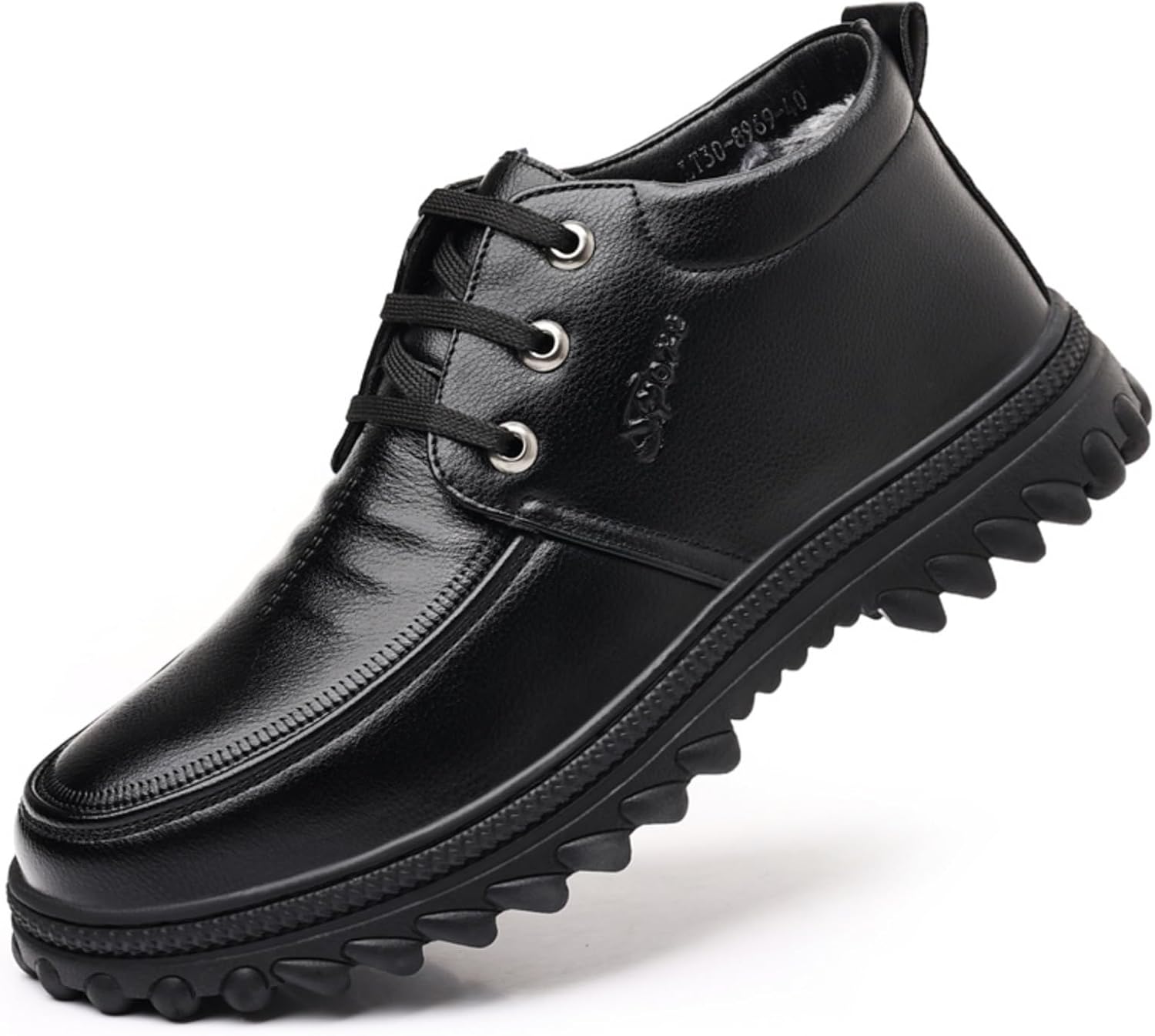 Мужские оксфорды с круглым носком на шнуровке, с теплой искусственной меховой подкладкой, верх из кожи и противоскользящей резиновой подошвой для зимних походов на снегу и активного отдыха на улице Kelibasi, черный
Мужские оксфорды с круглым носком на шнуровке, с теплой искусственной меховой подкладкой, верх из кожи и противоскользящей резиновой подошвой для зимних походов на снегу и активного отдыха на улице Kelibasi, черный