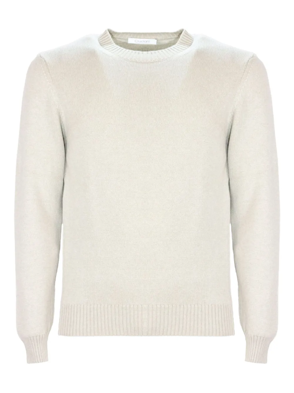 Кашемировый свитер с круглым вырезом Cruciani, светло-бежевый
Кашемировый свитер с круглым вырезом Cruciani, светло-бежевый
