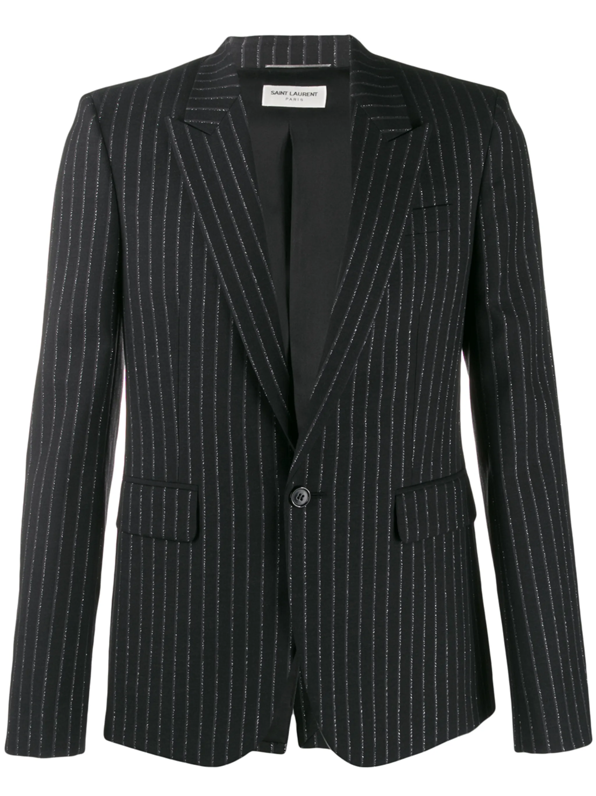 Блейзер в тонкую полоску Saint Laurent, черный
Блейзер в тонкую полоску Saint Laurent, черный