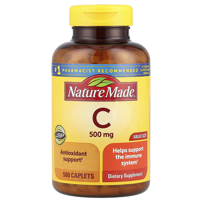 Nature Made, Витамин C, 500 мг, 500 капсул
Nature Made, Витамин C, 500 мг, 500 капсул