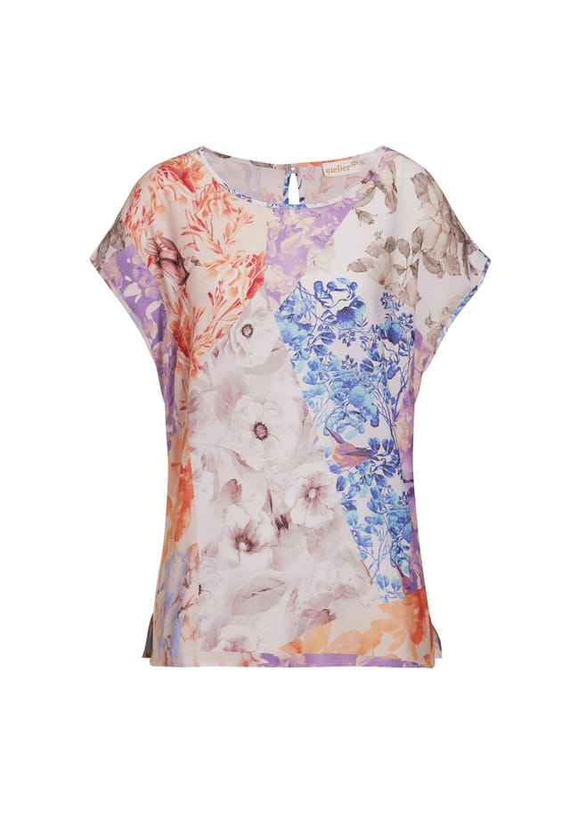 Короткий размер: блузка с принтом и легким блеском. Goldner, мультиколор
Короткий размер: блузка с принтом и легким блеском. Goldner, мультиколор