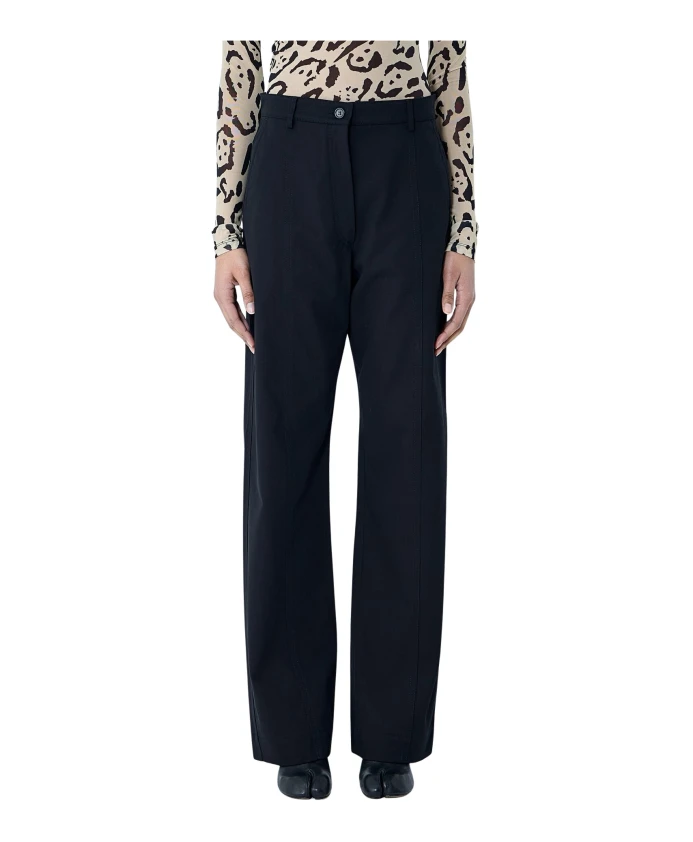 Брюки средней посадки с эластичными вставками Sportmax, черный
Брюки средней посадки с эластичными вставками Sportmax, черный