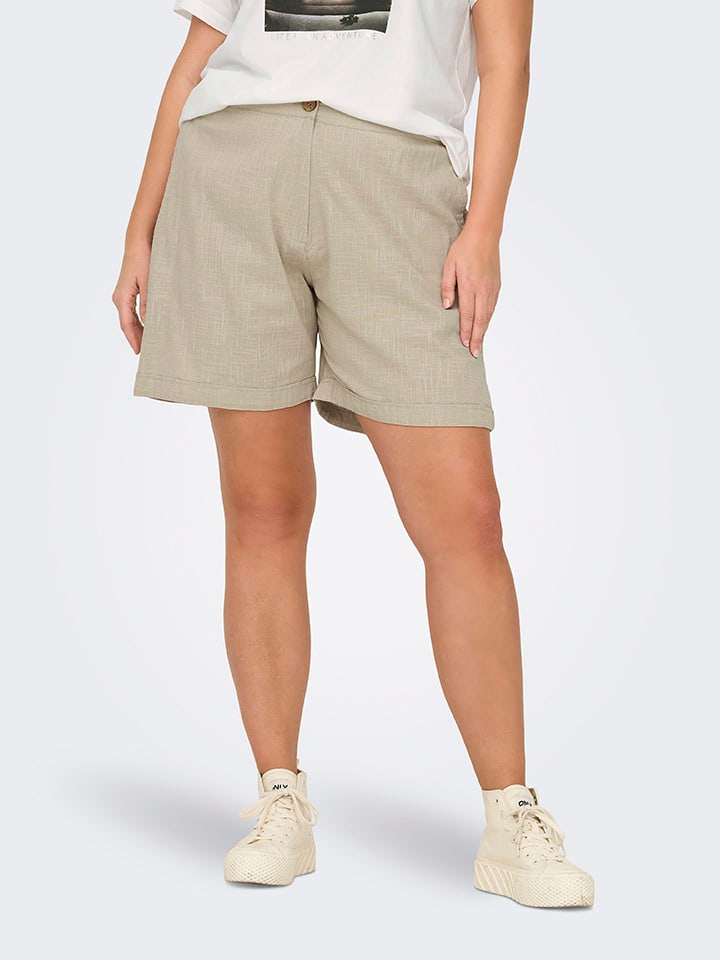 Тканевые шорты ONLY Carmakoma, бежевый
Тканевые шорты ONLY Carmakoma, бежевый