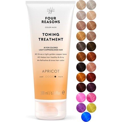 FOUR REASONS Color Mask Apricot Toning Treatment Цветной кондиционер, 6,76 жидких унций
FOUR REASONS Color Mask Apricot Toning Treatment Цветной кондиционер, 6,76 жидких унций