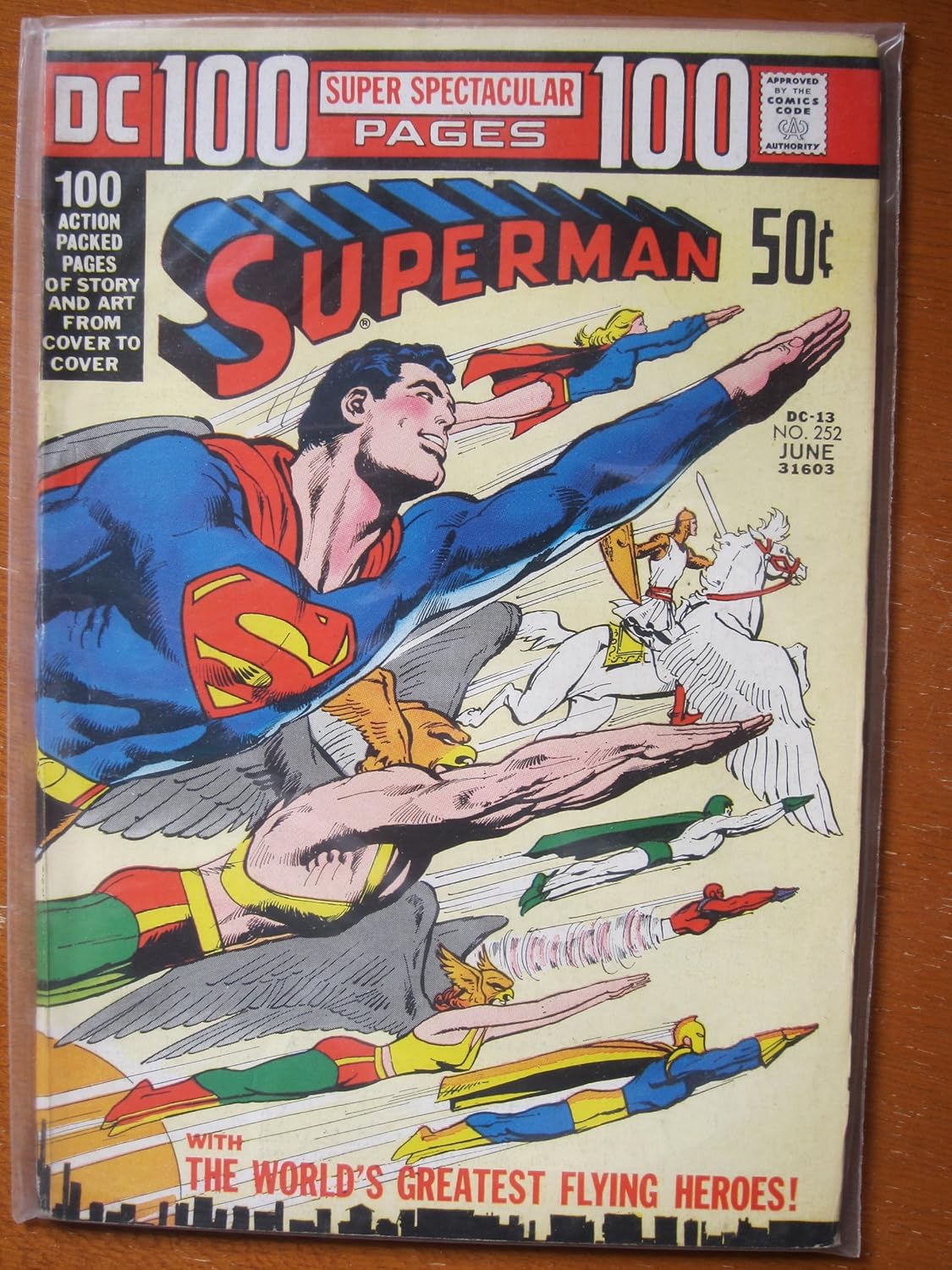DC 100-Page Super Spectacular #13, June 1972. Superman, Starman, Hawkman, Dr. Fate, The Ray, Black Condor (DC Comics)
DC 100-Page Super Spectacular #13, June 1972. Superman, Starman, Hawkman, Dr. Fate, The Ray, Black Condor (DC Comics)