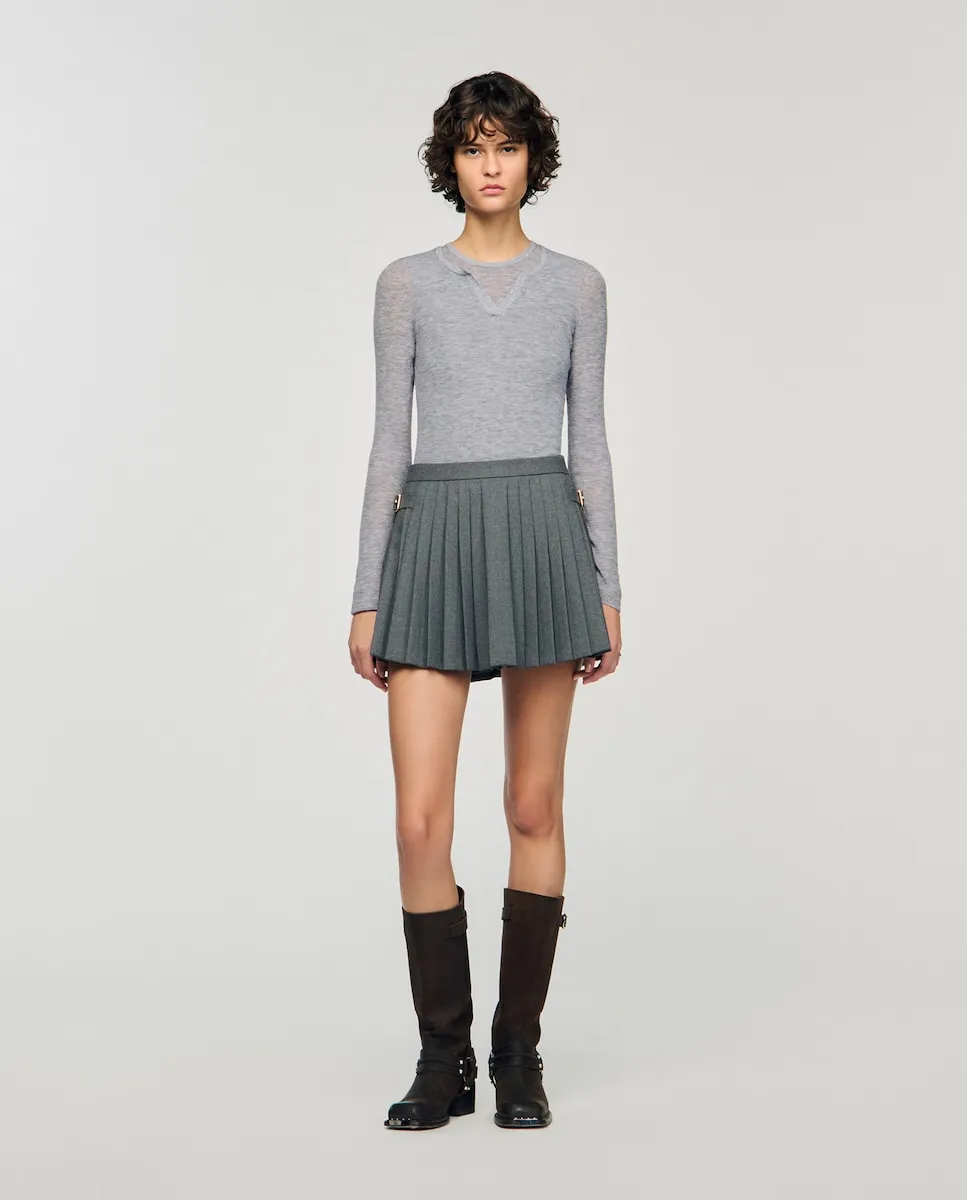 Юбка-брюки со складками Sandro, темно-серый
Юбка-брюки со складками Sandro, темно-серый