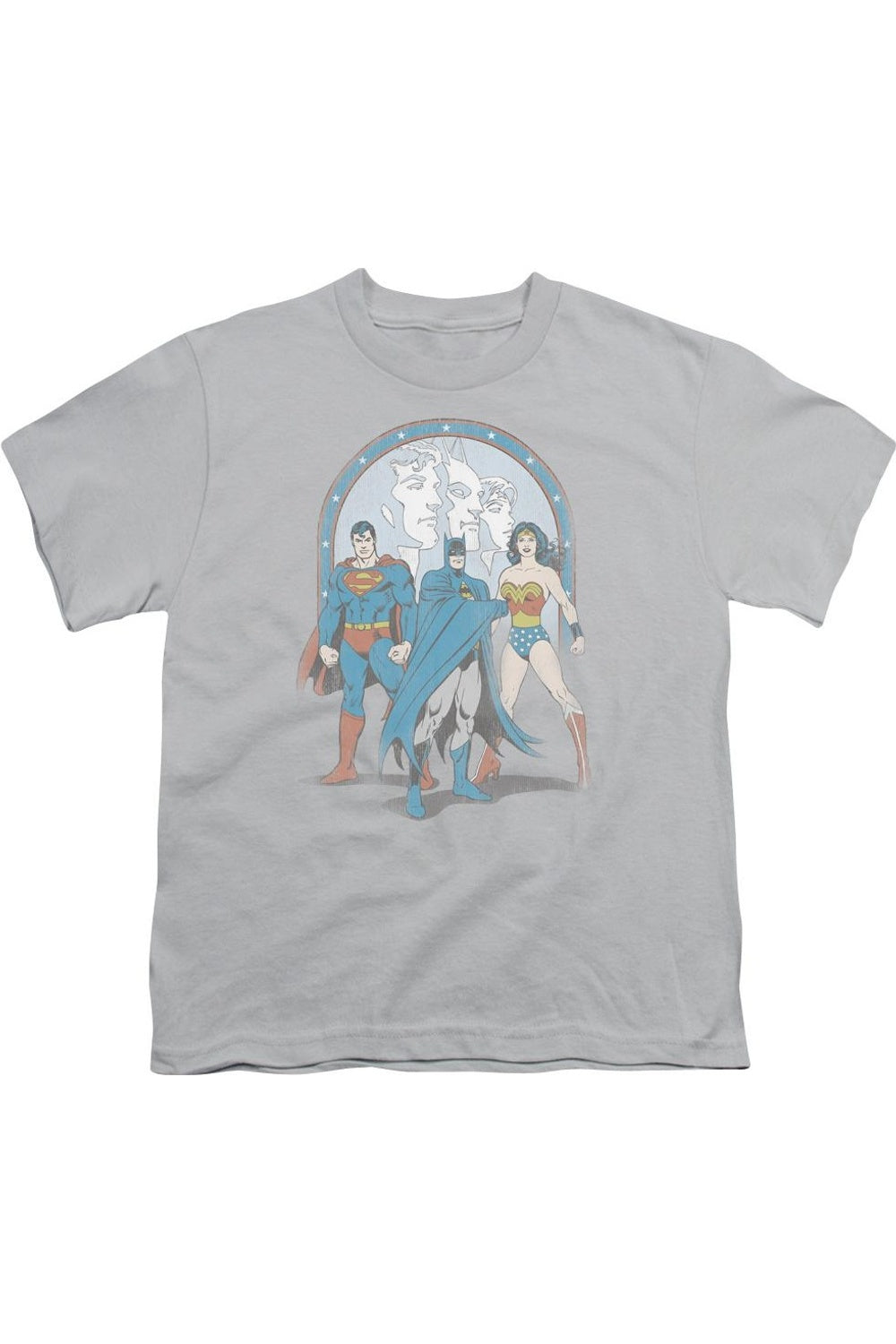 Футболка с коротким рукавом DC Comics Trinity для детей Gildan, серебряный
Футболка с коротким рукавом DC Comics Trinity для детей Gildan, серебряный