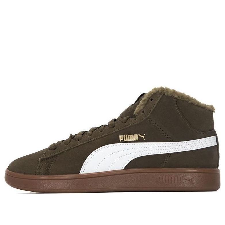 Кеды PUMA Smash v2 Mid WTR SD 'White Gold Green', белый 
Кеды PUMA Smash v2 Mid WTR SD 'White Gold Green', белый
