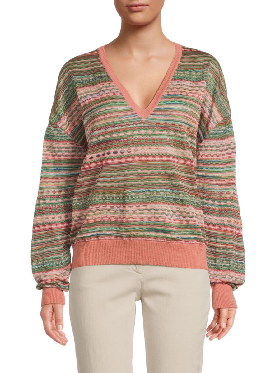 Свитер с шевронным принтом и спущенными плечами M Missoni, розовый/мульти
Свитер с шевронным принтом и спущенными плечами M Missoni, розовый/мульти