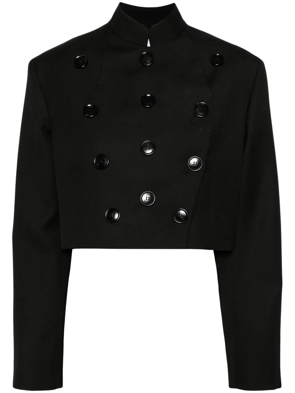Укороченный двубортный пиджак Alaïa, черный
Укороченный двубортный пиджак Alaïa, черный