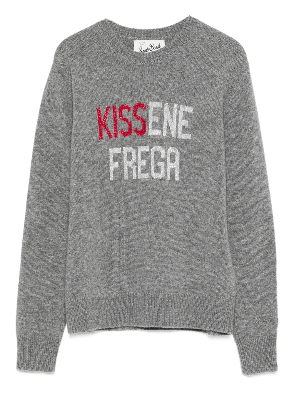 Джемпер с надписью "Kissene Frega" Mc2 Saint Barth, серый
Джемпер с надписью "Kissene Frega" Mc2 Saint Barth, серый