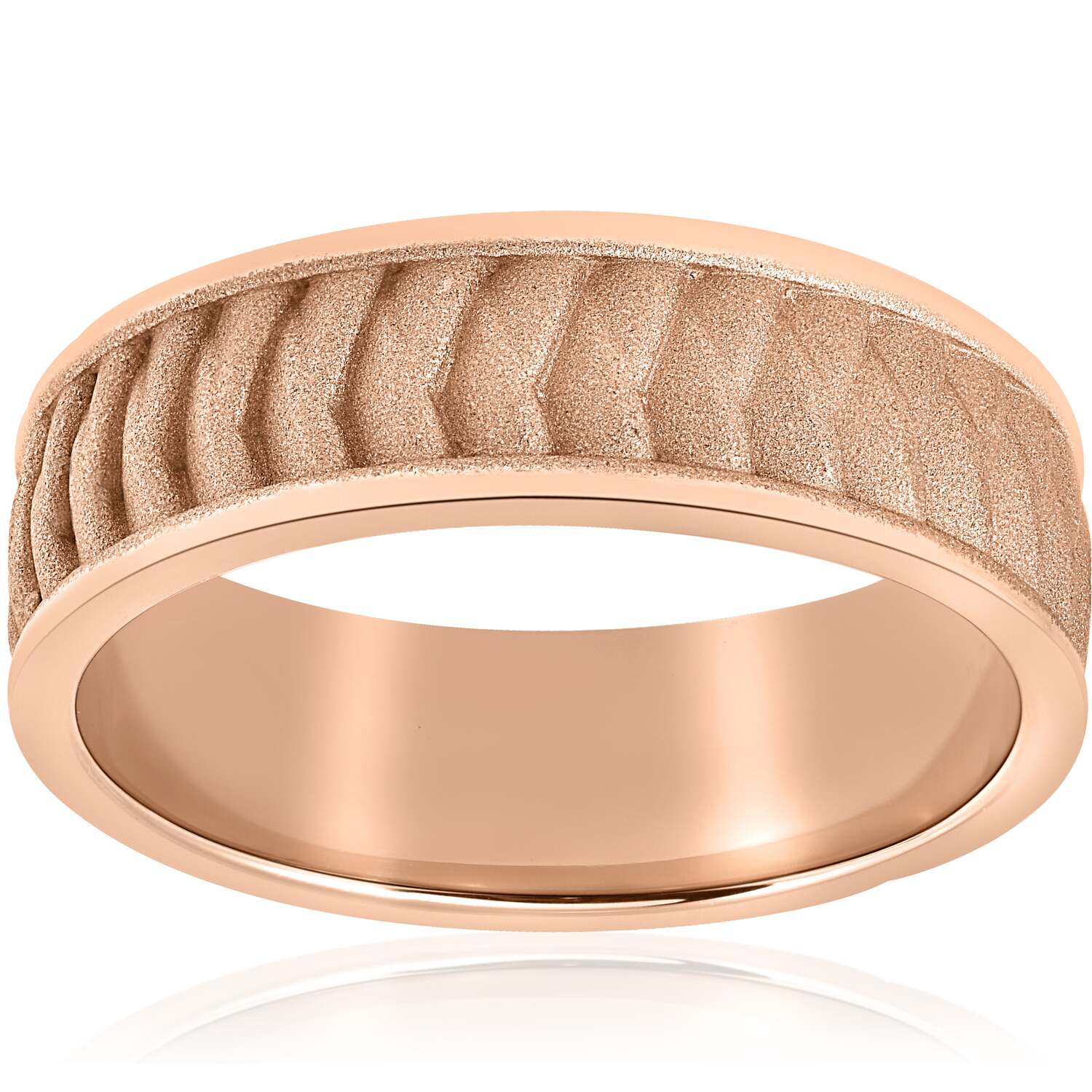 Мужское обручальное кольцо из цельного розового золота 14 карат, плетеное, ширина 8 мм, удобная посадка Pompeii2, 14K Rose Gold
Мужское обручальное кольцо из цельного розового золота 14 карат, плетеное, ширина 8 мм, удобная посадка Pompeii2, 14K Rose Gold