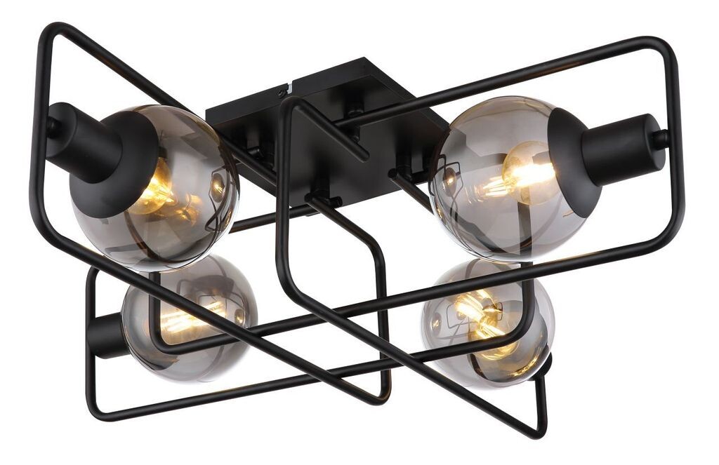 Потолочный светильник Globo Lighting металл черный матовый, стекло дымчатое, ДхШхВ: 610х610х200мм, без 4x E14 40Вт 230В
Потолочный светильник Globo Lighting металл черный матовый, стекло дымчатое, ДхШхВ: 610х610х200мм, без 4x E14 40Вт 230В