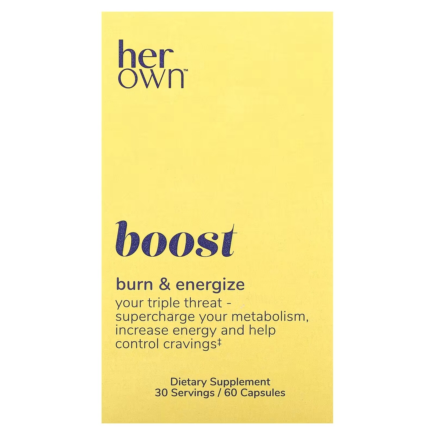 Her Own Boost сжигание и заряд энергии 60 капсул
Her Own Boost сжигание и заряд энергии 60 капсул