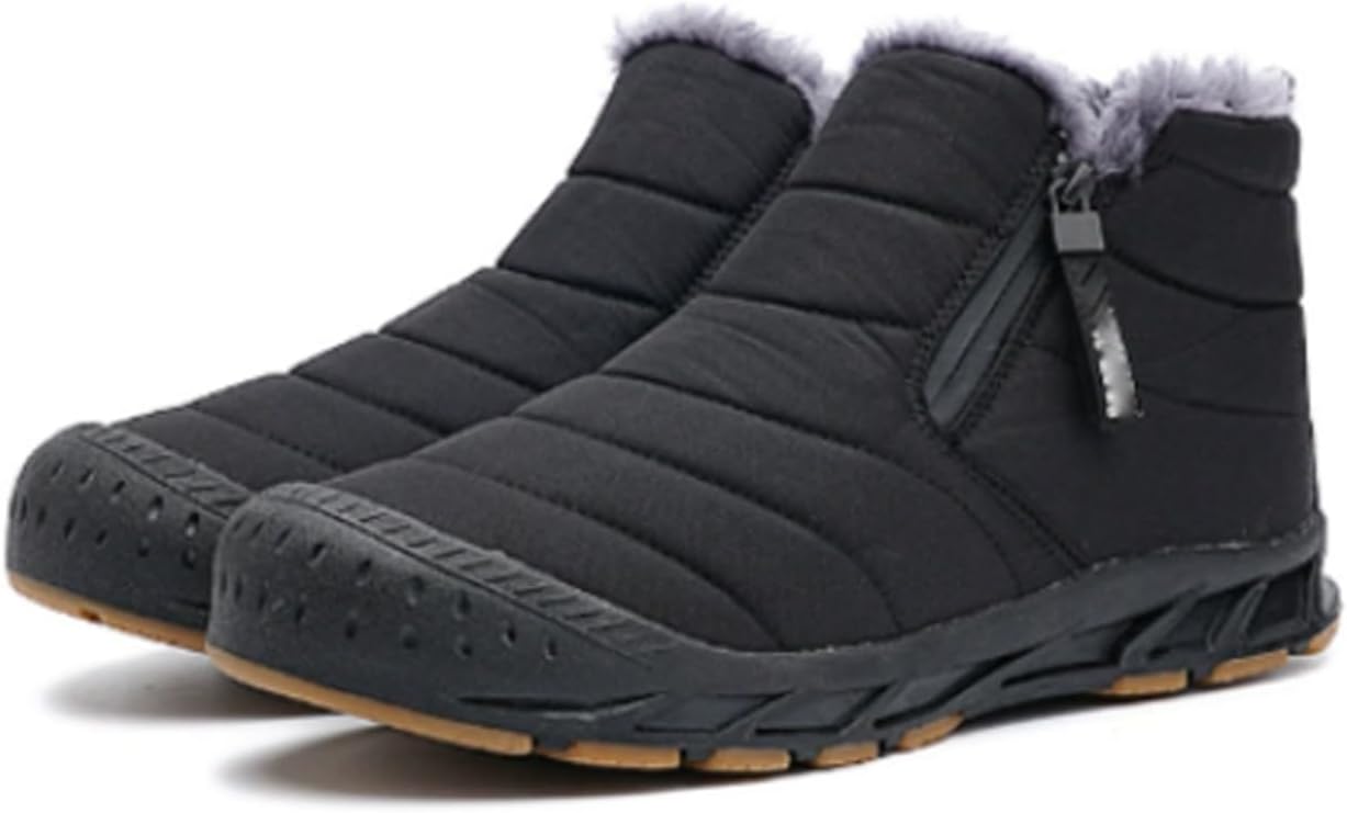 Мужские зимние ботинки для снега водонепроницаемые, с молнией, утепленные мехом, теплые, противоскользящие, легкие, удобно надеваются, для ходьбы Generic, черный
Мужские зимние ботинки для снега водонепроницаемые, с молнией, утепленные мехом, теплые, противоскользящие, легкие, удобно надеваются, для ходьбы Generic, черный