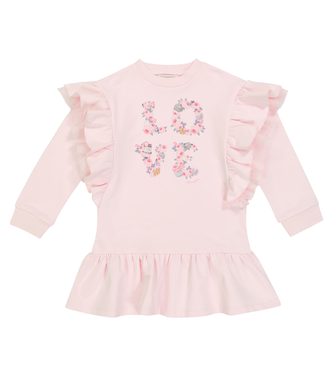 Платье из хлопка-стрейч с принтом Monnalisa, розовый
Платье из хлопка-стрейч с принтом Monnalisa, розовый