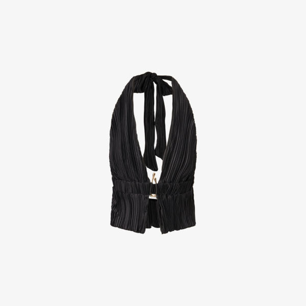 Топ плетеный плиссированный 4Th & Reckless Daisy, черный 
Топ плетеный плиссированный 4Th & Reckless Daisy, черный